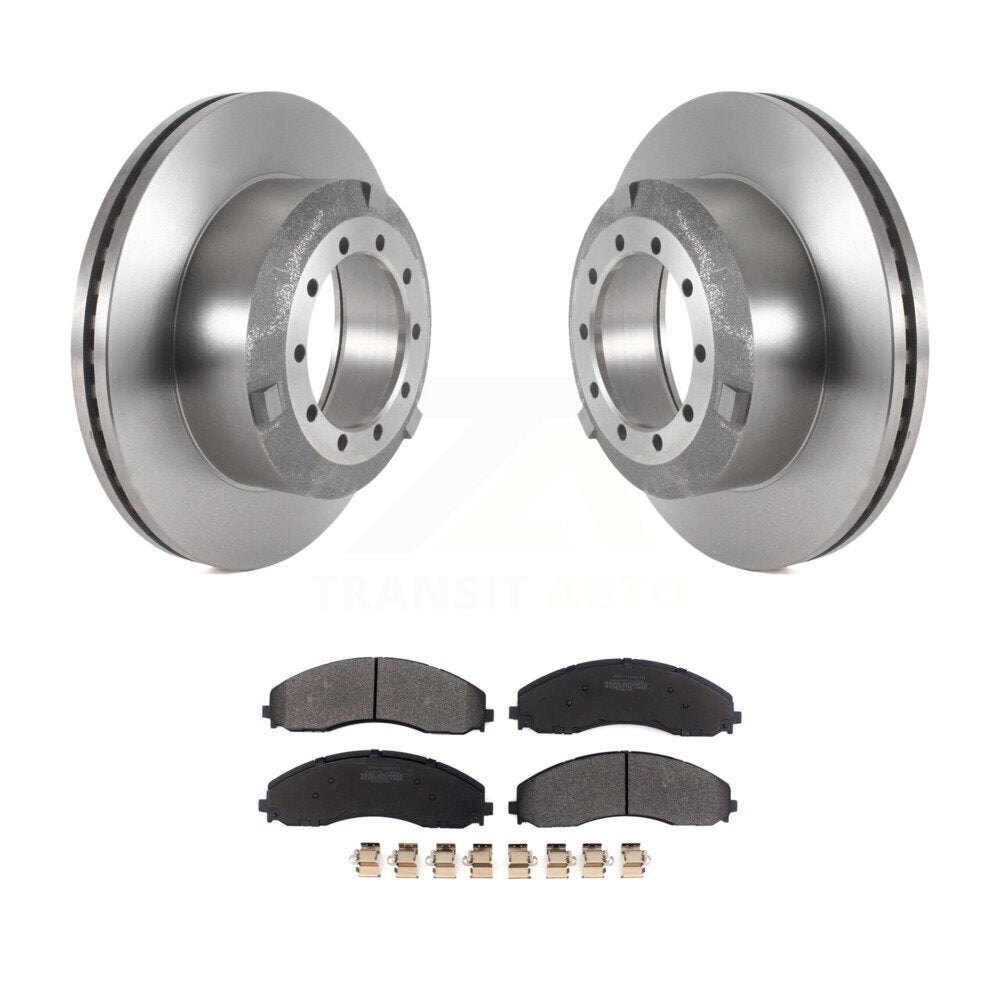 Kit de rotor de frein arrière et de plaquettes semi-métalliques pour Ford F-450 Super Duty F-550 F-60