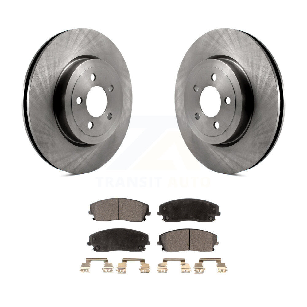 Rotors de frein avant et kit de plaquettes semi-métalliques pour Dodge Charger RWD 15-18 avec 3.6