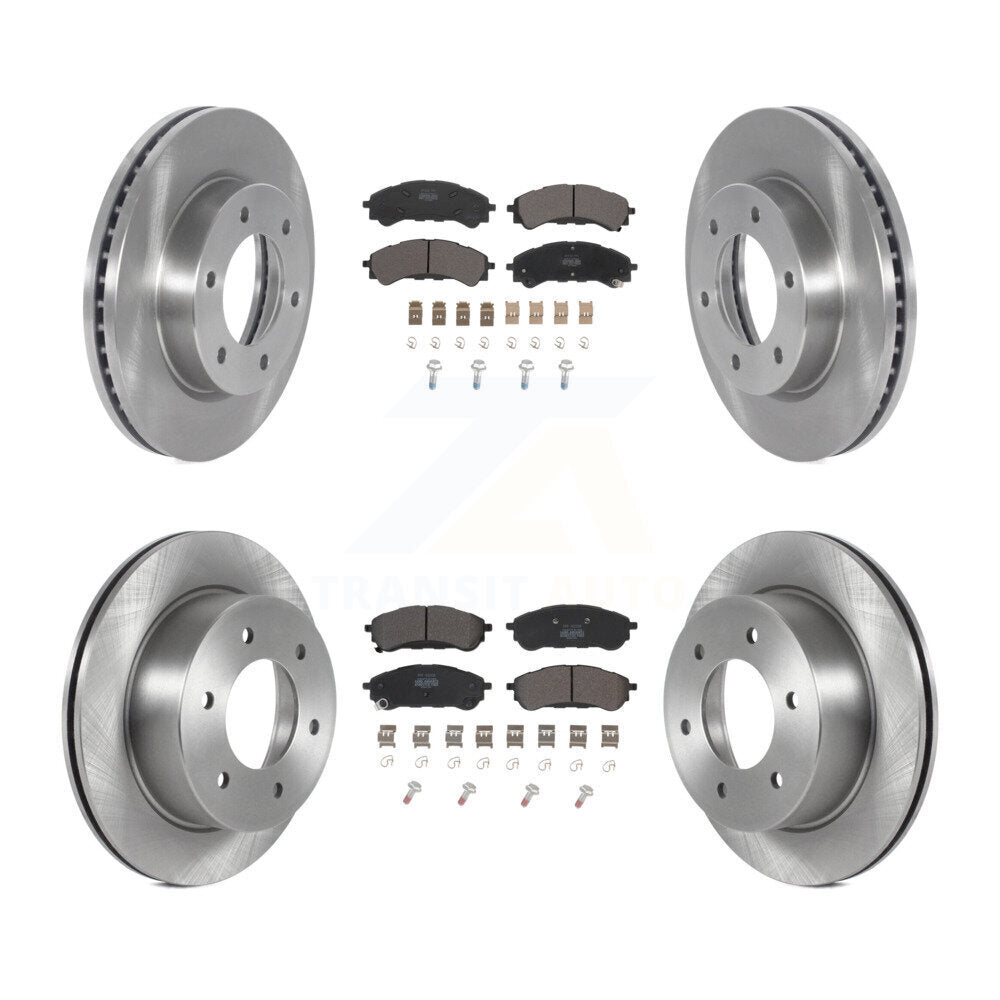 Rotors de frein à disque avant et arrière et kit de plaquettes semi-métalliques pour gamme Ford 2019-2023