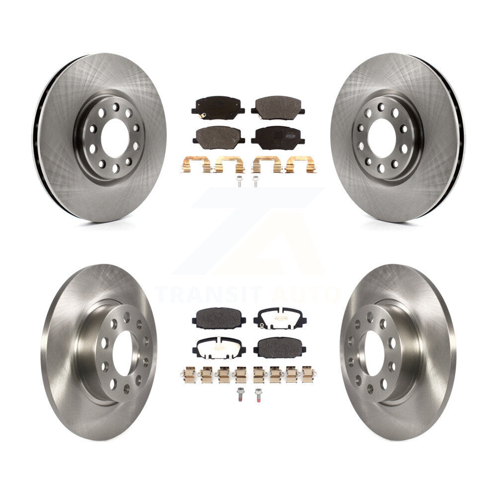 Kit de rotors de frein à disque avant et arrière et plaquettes semi-métalliques pour Jeep Compass