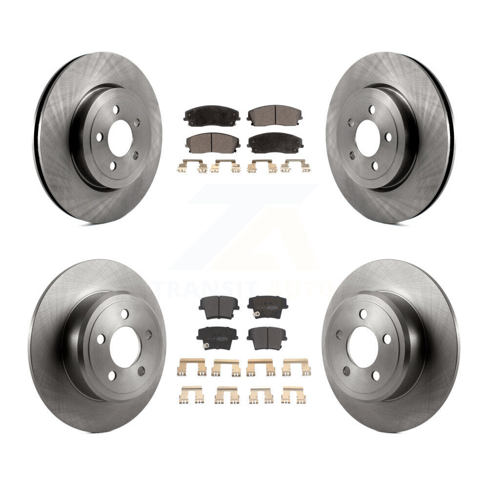 Kit de rotor de frein avant et arrière et plaquettes semi-métalliques pour Dodge Charger RWD avec 3.6