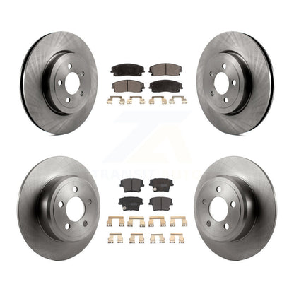Kit de rotor de frein avant et arrière et plaquettes semi-métalliques pour Dodge Charger RWD avec 3.6