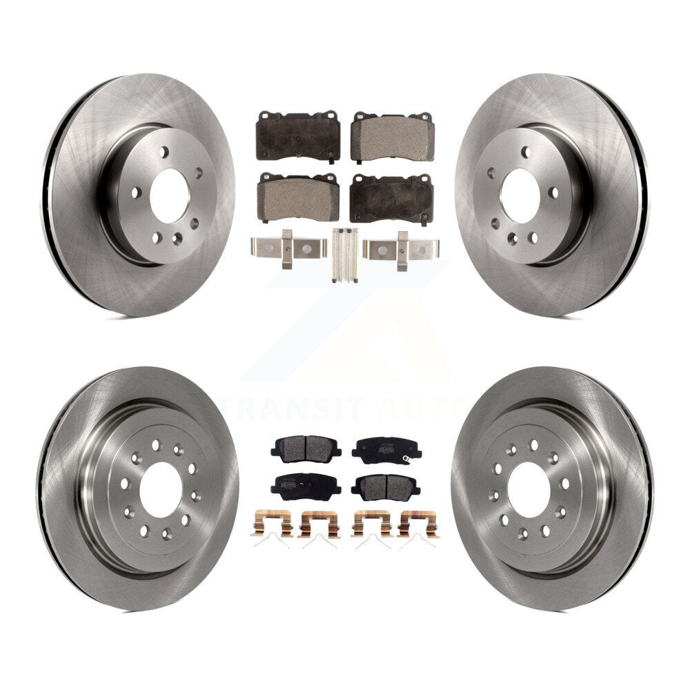 Kit de rotors de frein à disque avant et arrière et plaquettes semi-métalliques pour Cadillac ATS