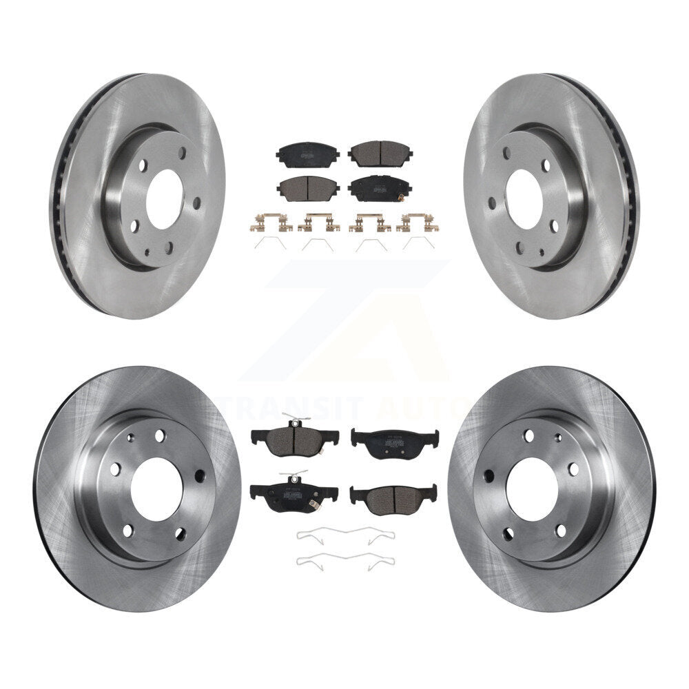 Kit de rotors de frein à disque avant et arrière et plaquettes semi-métalliques pour Mazda 3 Sport FWD