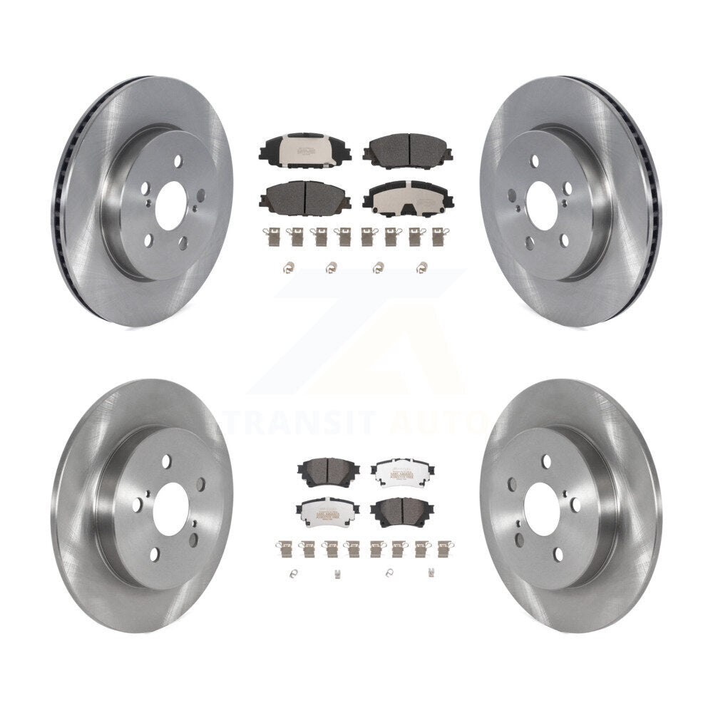 Kit de rotors de frein à disque avant et arrière et plaquettes semi-métalliques pour Toyota Corolla