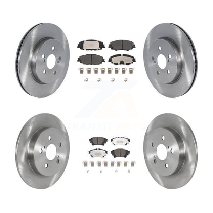 Kit de rotors de frein à disque avant et arrière et plaquettes semi-métalliques pour Toyota Corolla