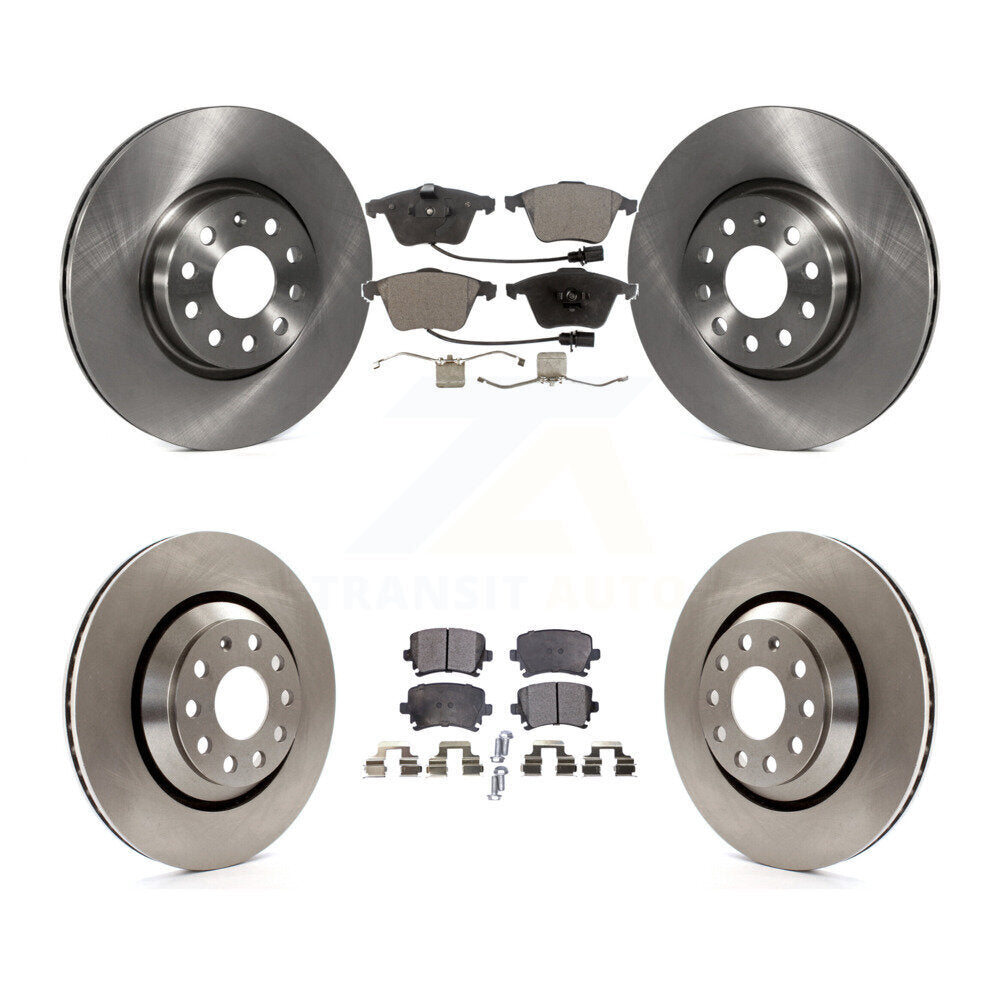 Kit de disques de frein à disque avant et arrière et plaquettes semi-métalliques pour Volkswagen CC R32
