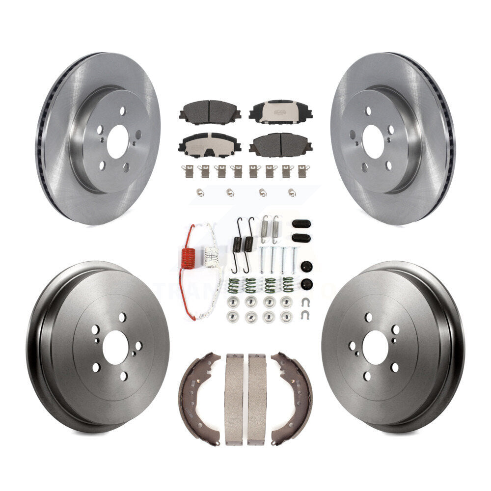Kit de tambour à plaquettes semi-métalliques pour rotors de frein avant et arrière (7 pièces) pour Toyota Corolla 2.0