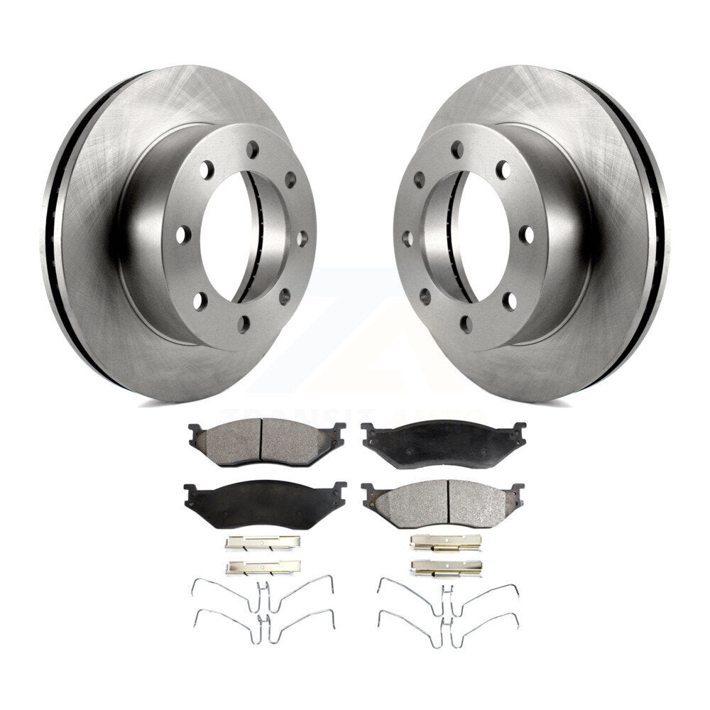 Kit de disques de frein à disque avant et plaquettes semi-métalliques pour Ford F-450 Super Duty