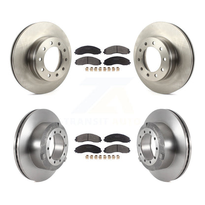 Kit de rotor de frein avant et arrière et plaquettes semi-métalliques pour Ford F-450 Super Duty F-55
