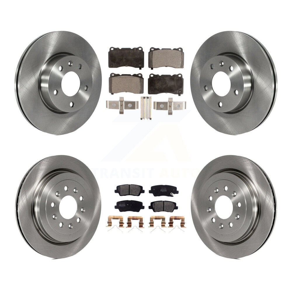 Kit de rotor de frein à disque avant et arrière et plaquettes semi-métalliques pour Cadillac ATS Bas 2019