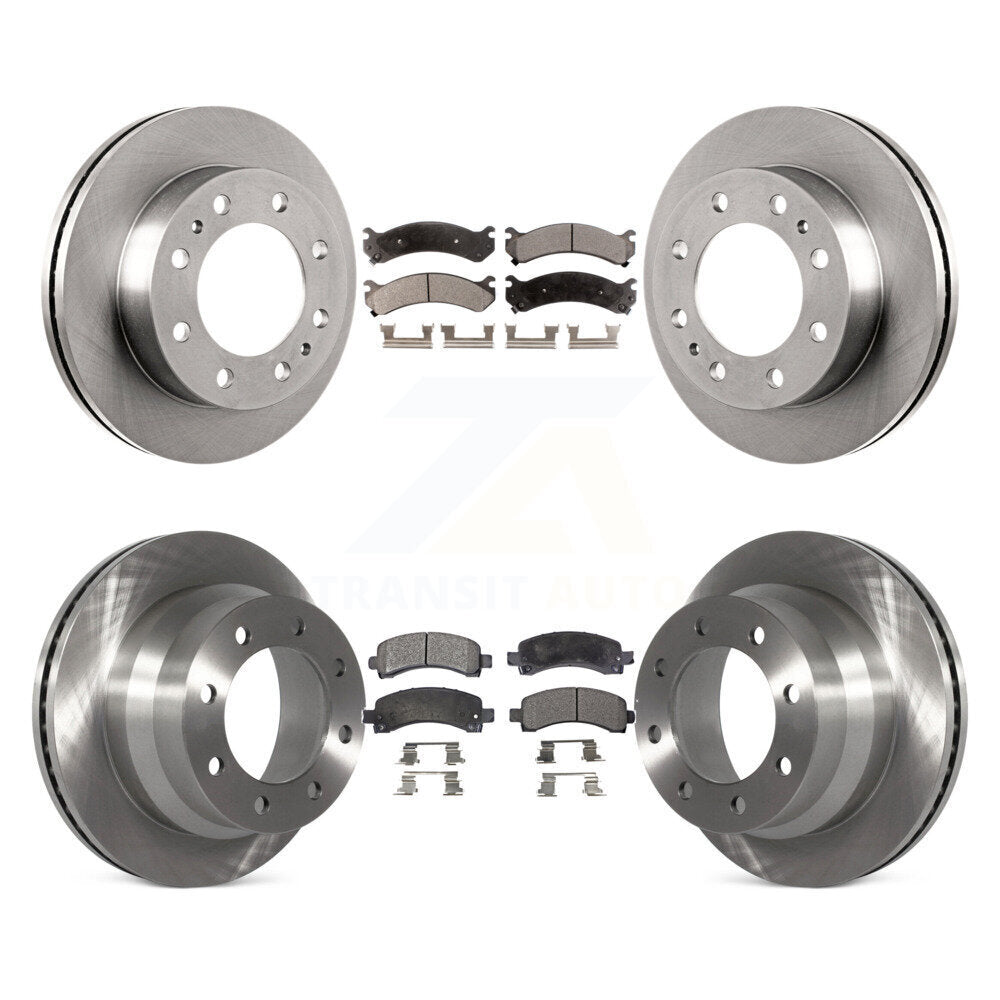 Kit de rotor de frein à disque avant et arrière et plaquettes semi-métalliques pour Chevrolet Express 450