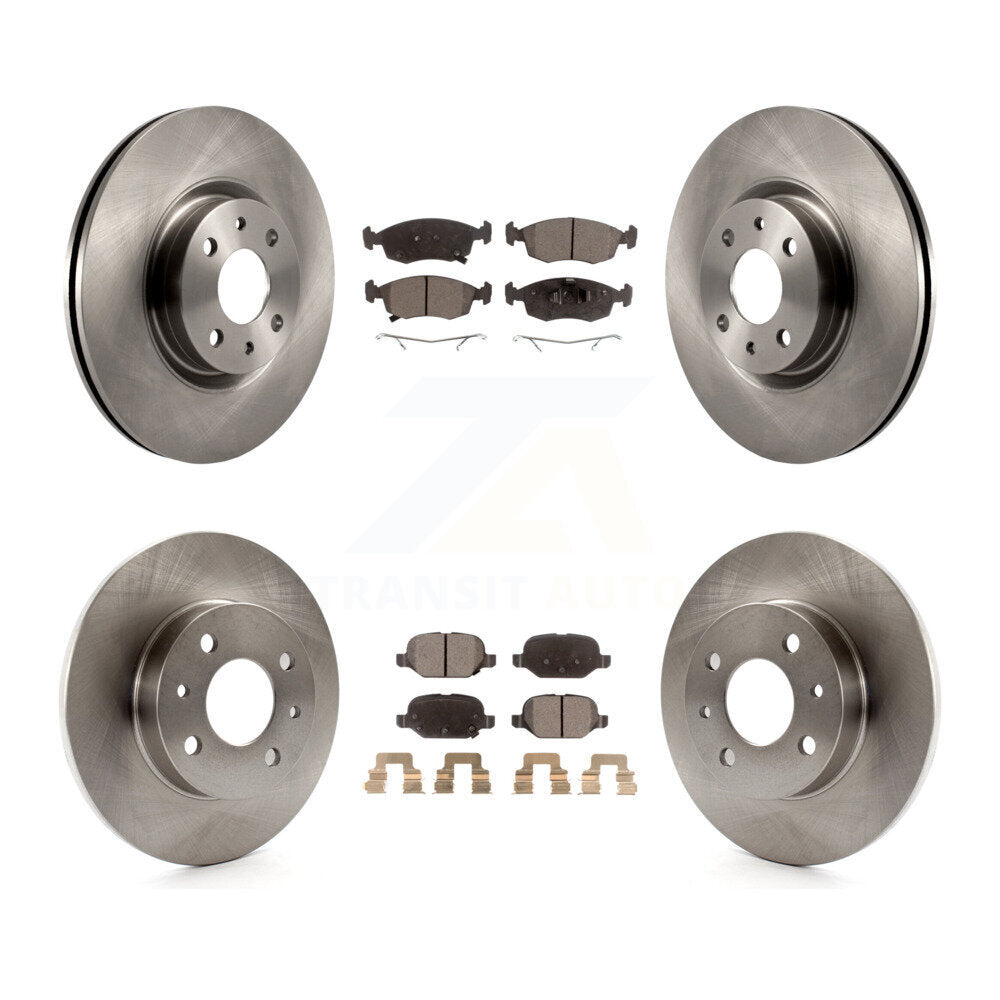 Kit de disques de frein à disque avant et arrière et plaquettes semi-métalliques pour Fiat 500 K8F-103760