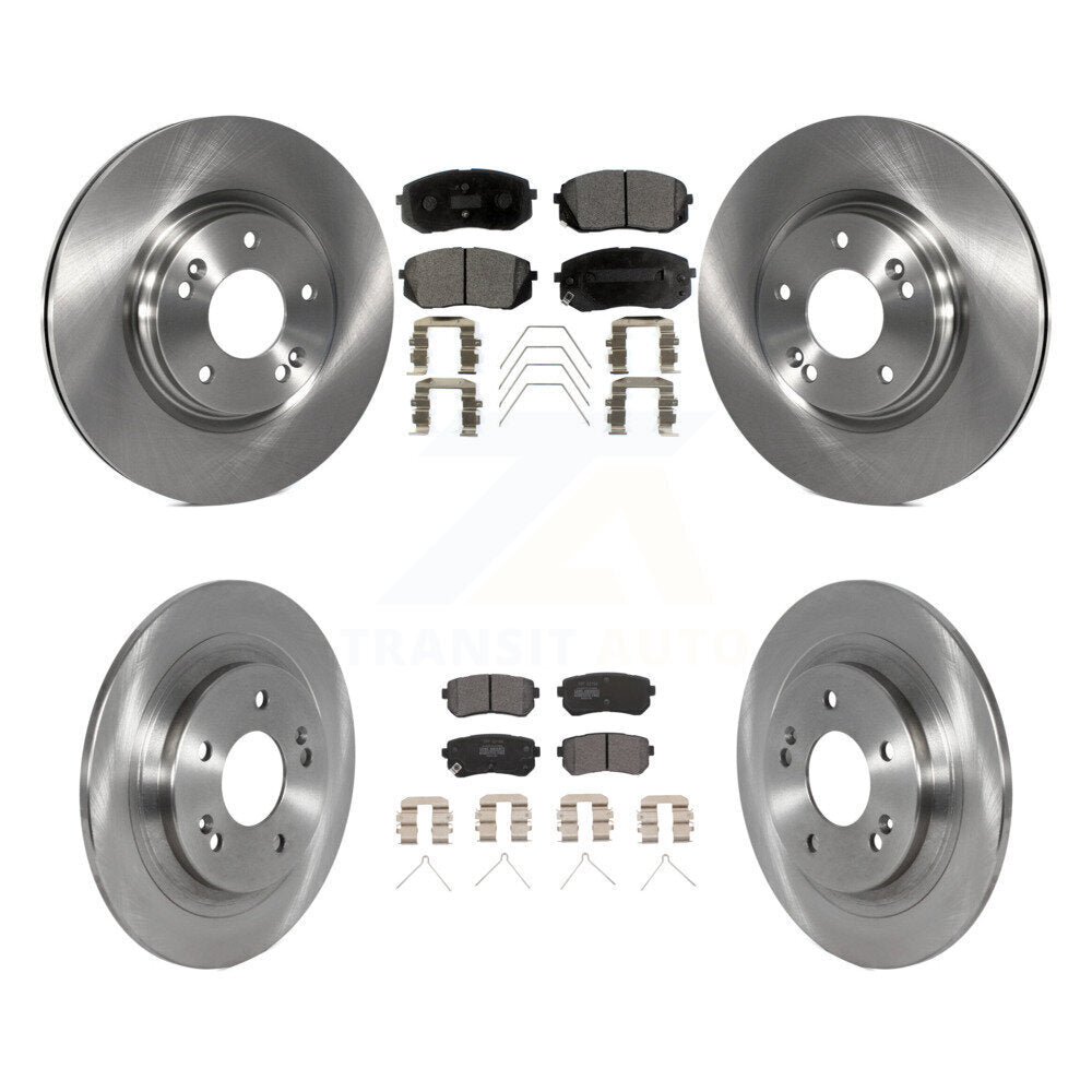 Rotors de frein à disque avant et arrière et Kit de plaquettes semi-métalliques pour Hyundai Kona Kia Selto