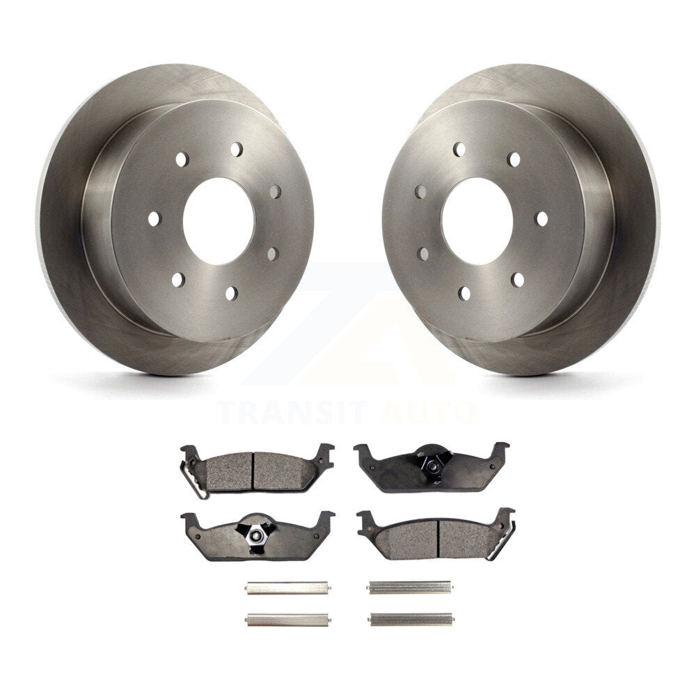 Kit de disques de frein à disque arrière et plaquettes semi-métalliques pour Ford F-150 K8F-103775