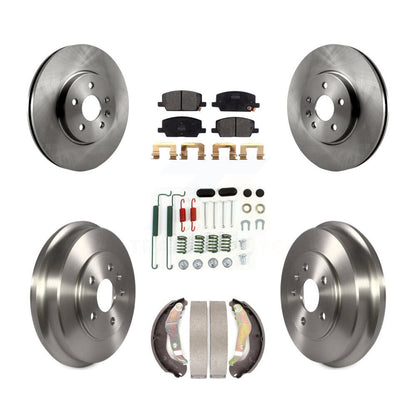 Rotors de frein à disque avant et arrière, Kit de tambour à plaquettes semi-métalliques (7 pièces) pour Chevrolet Tra