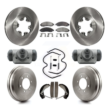 Kit de plaquettes et de tambour semi-métalliques pour Rotor de frein avant et arrière (9 pièces) pour Chevrolet Colorad