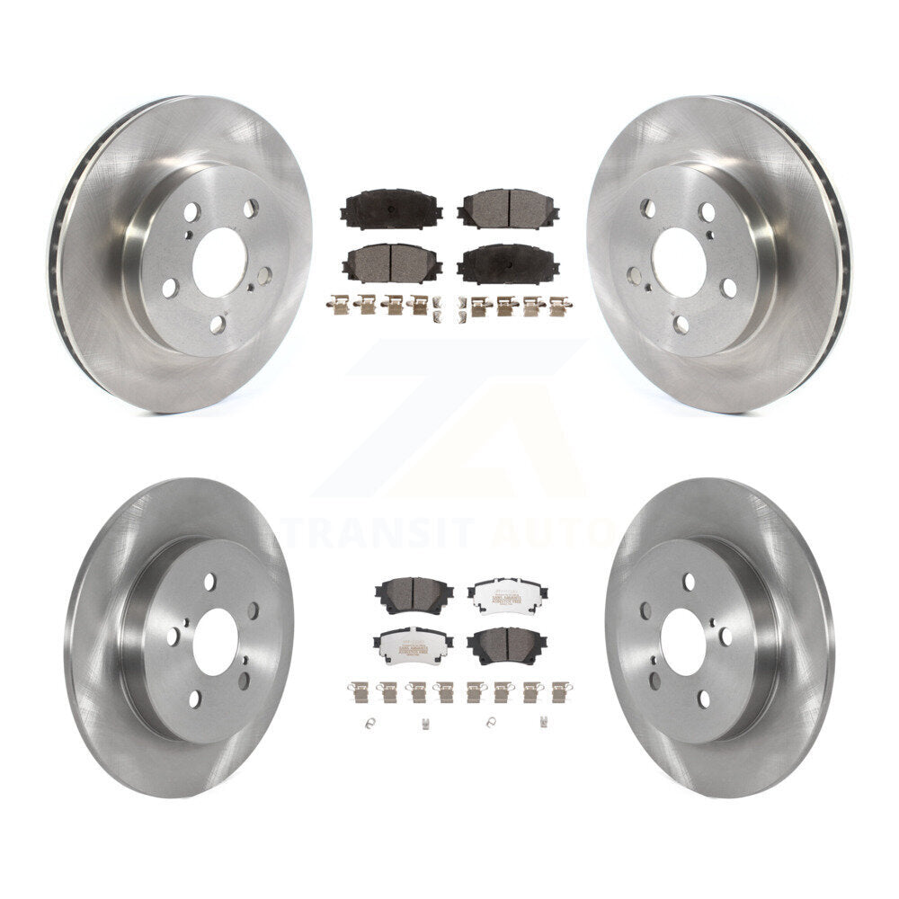 Kit de rotors de frein à disque avant et arrière et plaquettes semi-métalliques pour Toyota Corolla