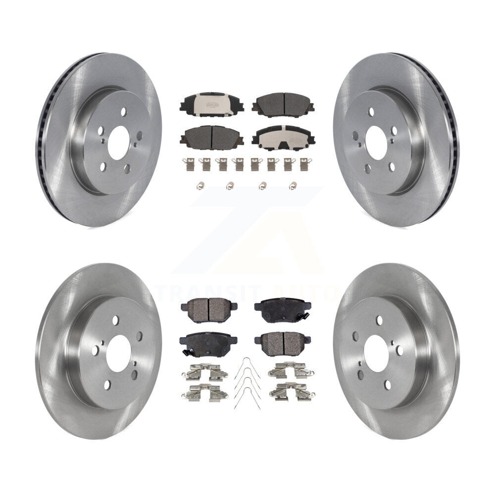 Kit de rotor de frein à disque avant et arrière et plaquettes semi-métalliques pour Toyota Corolla 2019 2.0