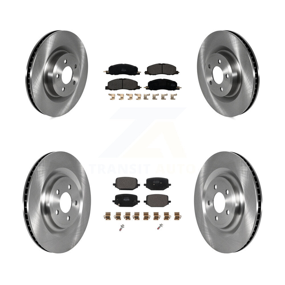 Kit de rotors de frein à disque avant et arrière et plaquettes semi-métalliques pour Lincoln Aviator