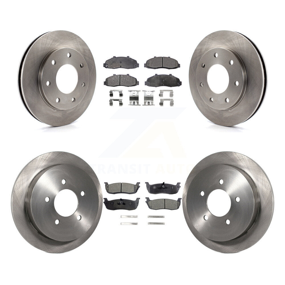 Kit de disques de frein avant et arrière et plaquettes semi-métalliques pour Ford F-150 Heritage 4W 2004