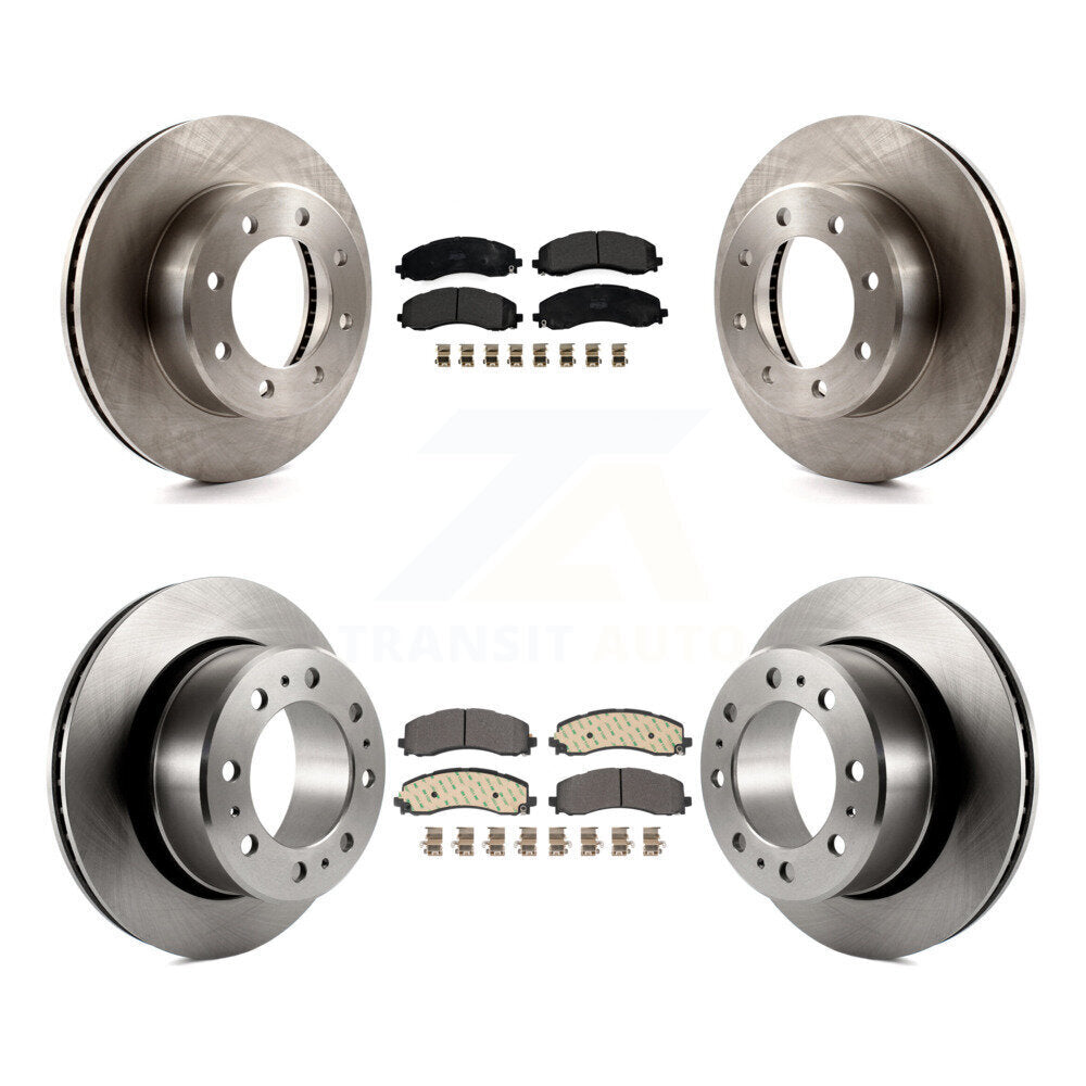 Kit de rotors de frein à disque avant et arrière et plaquettes semi-métalliques pour Ram 2500 3500