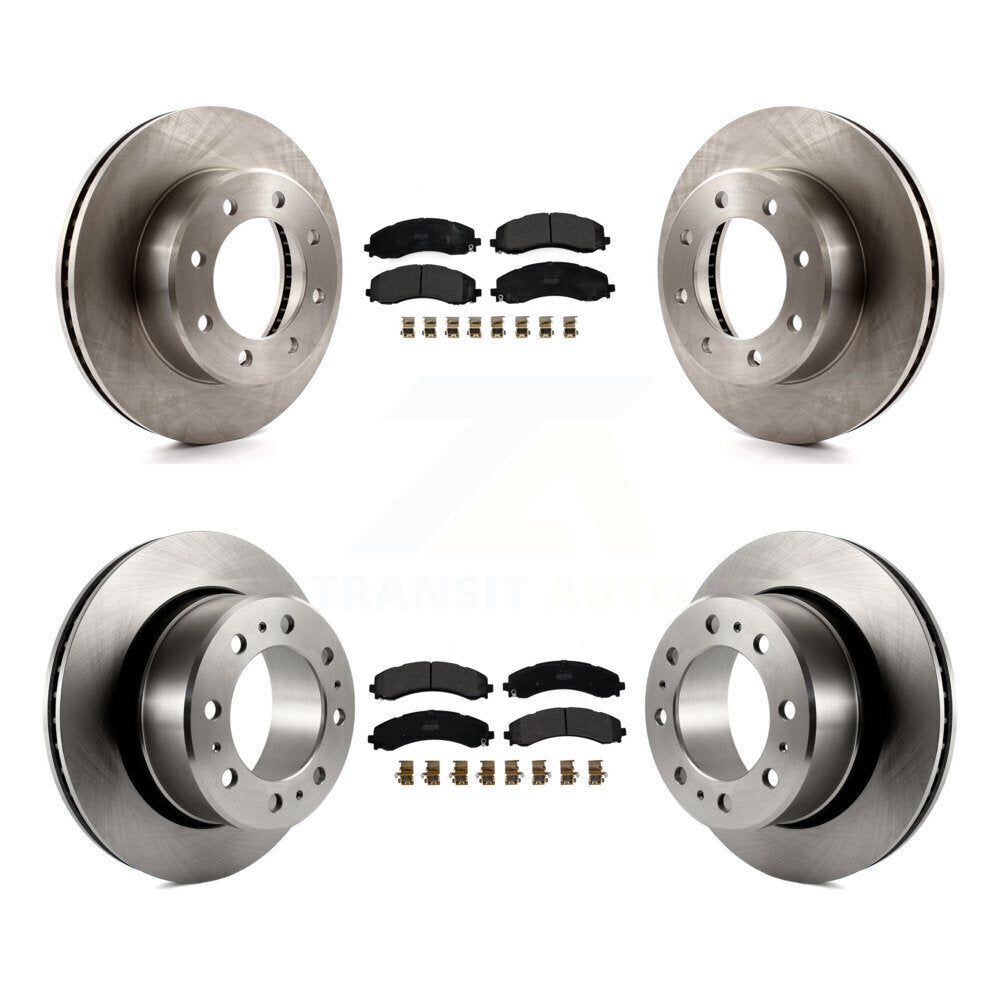 Kit de plaquettes de frein semi-métalliques pour disques de frein avant et arrière pour Ram 3500 avec roues doubles