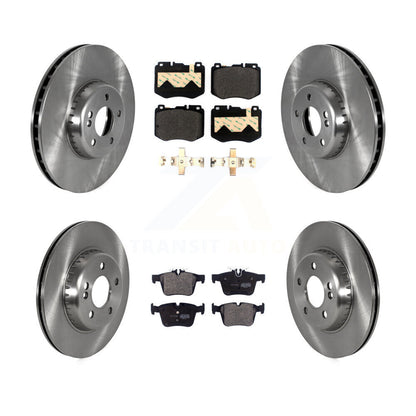 Kit de rotor de frein avant et arrière et plaquettes semi-métalliques pour Mercedes-Benz C300 C400 C350