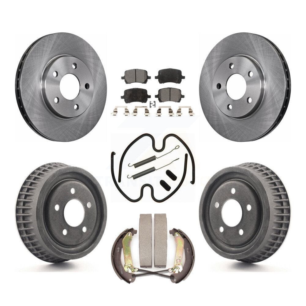 Kit de plaquettes et de tambour semi-métalliques, Rotor de frein avant et arrière (7 pièces) pour Chevrolet Malib