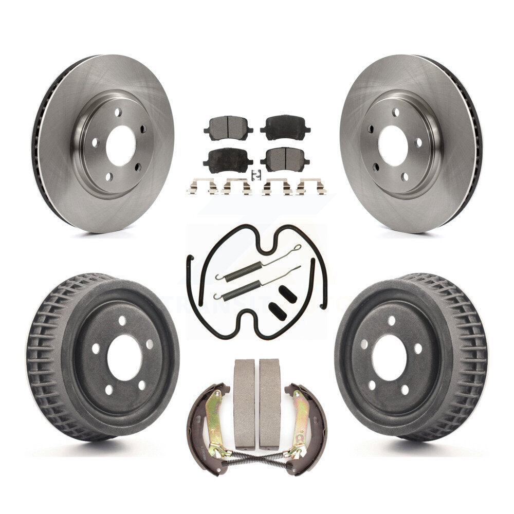 Kit de plaquettes et de tambour semi-métalliques, Rotor de frein avant et arrière (7 pièces) pour Chevrolet Malib