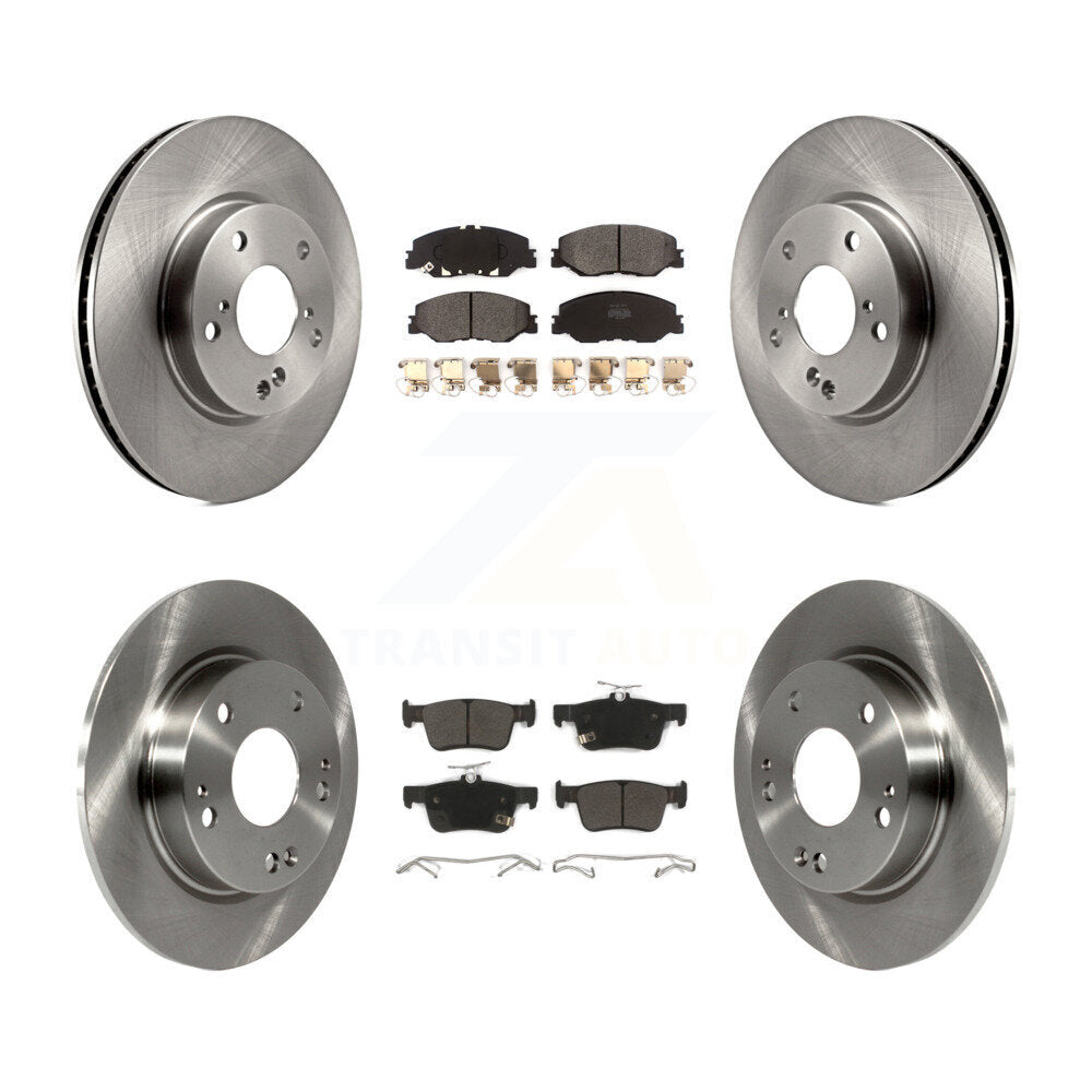 Kit de rotors de frein à disque avant et arrière et plaquettes semi-métalliques pour Honda Civic