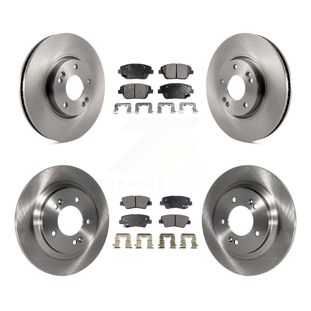 Kit de rotors de frein à disque avant et arrière et plaquettes semi-métalliques pour Hyundai Sonata