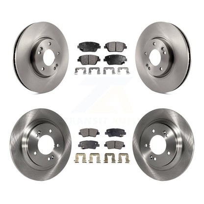 Kit de rotors de frein à disque avant et arrière et plaquettes semi-métalliques pour Hyundai Sonata