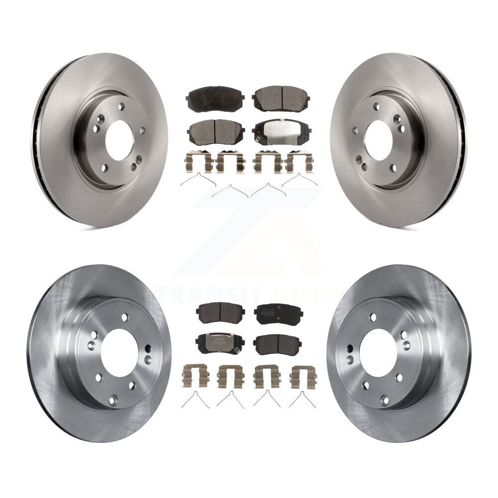 Kit de rotors de frein à disque avant et arrière et plaquettes semi-métalliques pour Hyundai Sonata