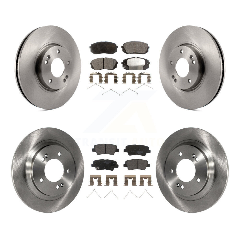 Kit de rotors de frein à disque avant et arrière et plaquettes semi-métalliques pour Hyundai Sonata
