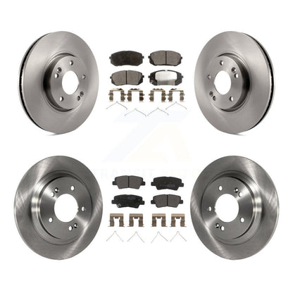 Kit de rotors de frein à disque avant et arrière et plaquettes semi-métalliques pour Hyundai Sonata