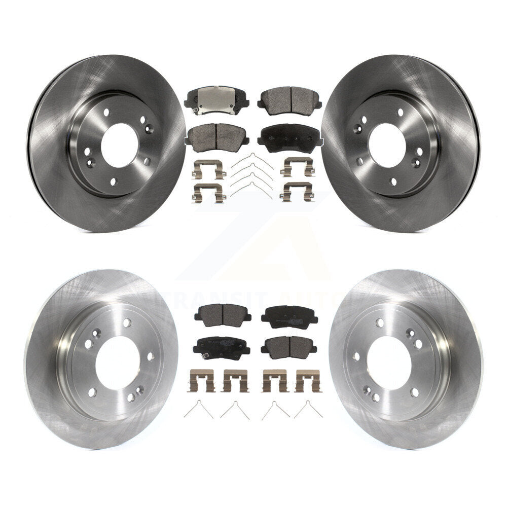Kit de rotors de frein à disque avant et arrière et plaquettes semi-métalliques pour Hyundai Veloster