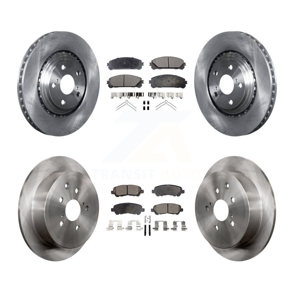 Kit de rotors de frein à disque avant et arrière et plaquettes semi-métalliques pour Toyota Highlander