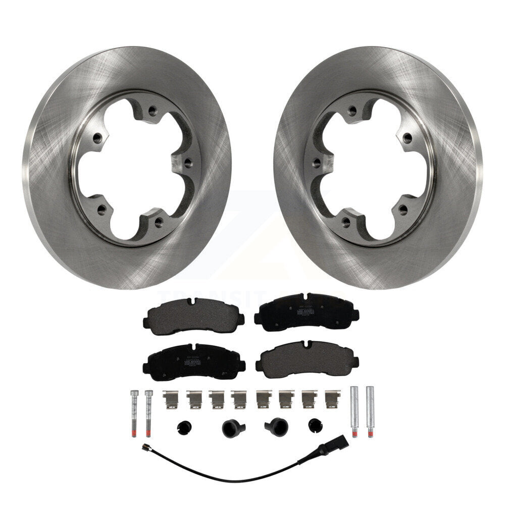 Kit de disques de frein arrière et de plaquettes semi-métalliques pour Ford Transit-350 avec roue à 5 écrous