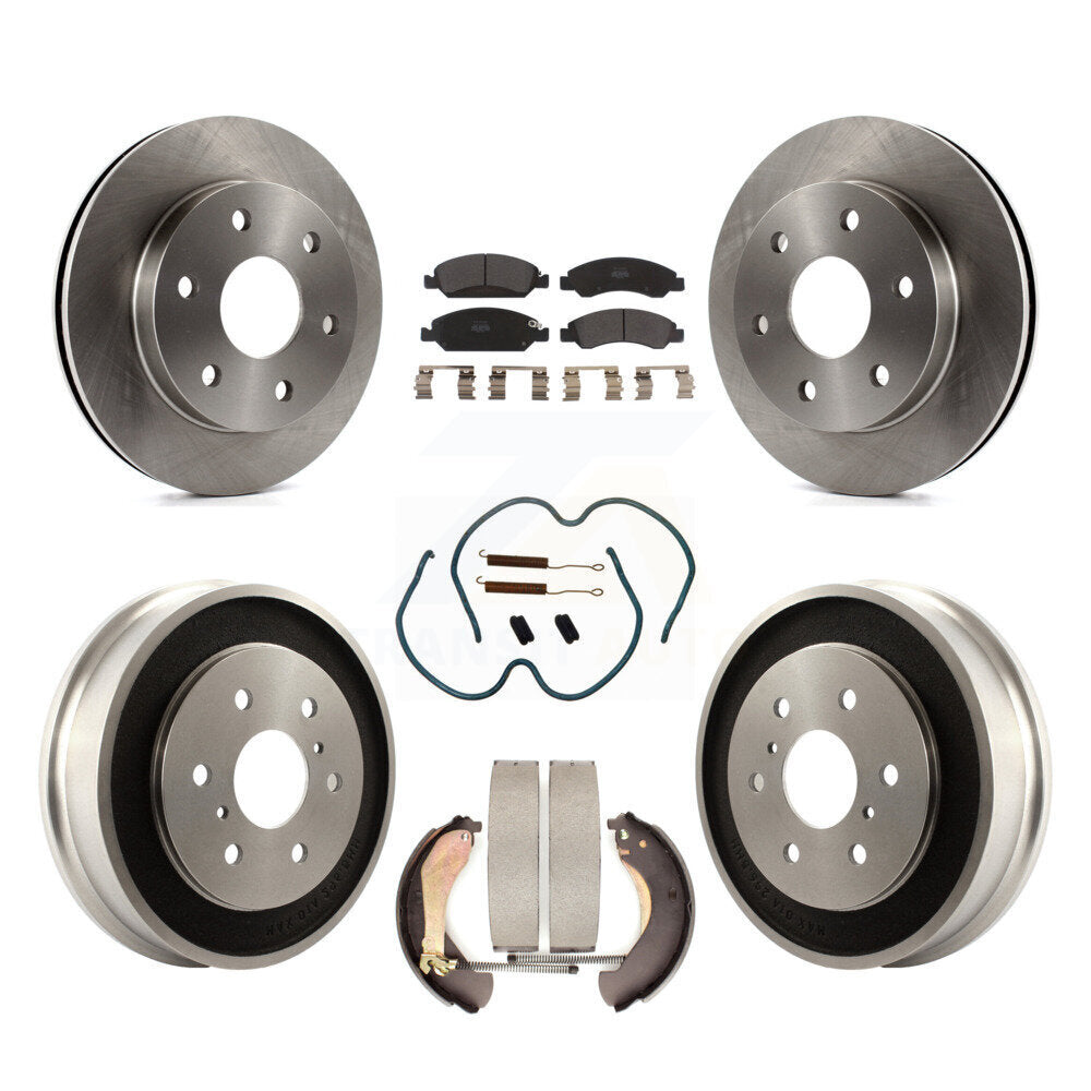 Kit de tambour à plaquettes semi-métalliques, Rotor de frein à disque avant et arrière (7 pièces) pour GMC Sierra 150