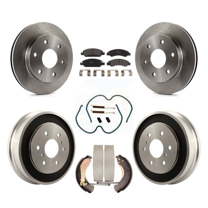 Kit de tambour à plaquettes semi-métalliques, Rotor de frein à disque avant et arrière (7 pièces) pour GMC Sierra 150