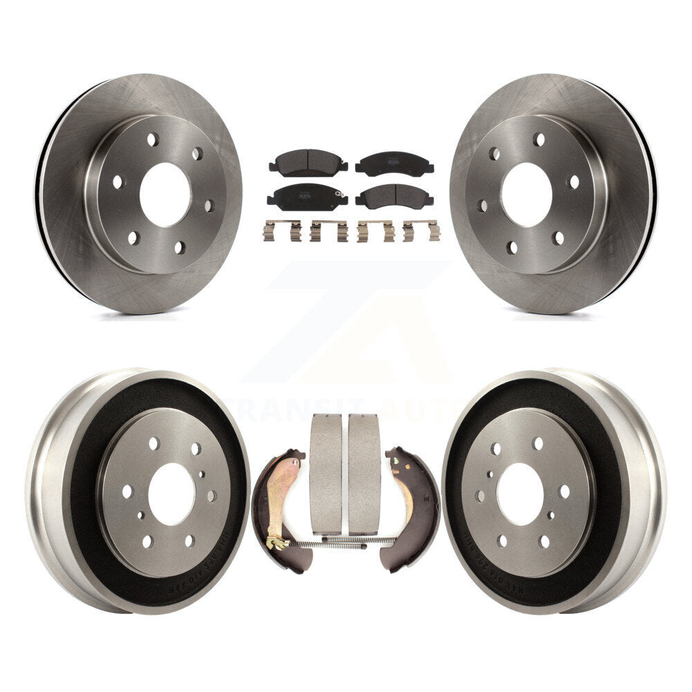 Rotors de frein à disque avant et arrière, plaquettes semi-métalliques et Kit de tambour pour GMC Sierra 150