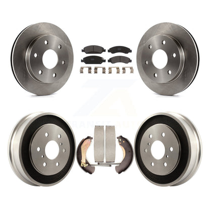 Rotors de frein à disque avant et arrière, plaquettes semi-métalliques et Kit de tambour pour GMC Sierra 150
