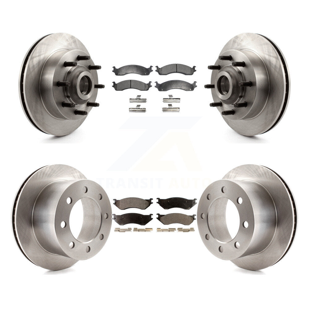 Kit de rotor de frein à disque avant et arrière et plaquettes semi-métalliques pour Dodge Ram 250 2001-2002
