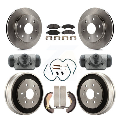 Kit de tambour à plaquettes semi-métalliques, Rotor de frein à disque avant et arrière (9 pièces) pour GMC Sierra 150
