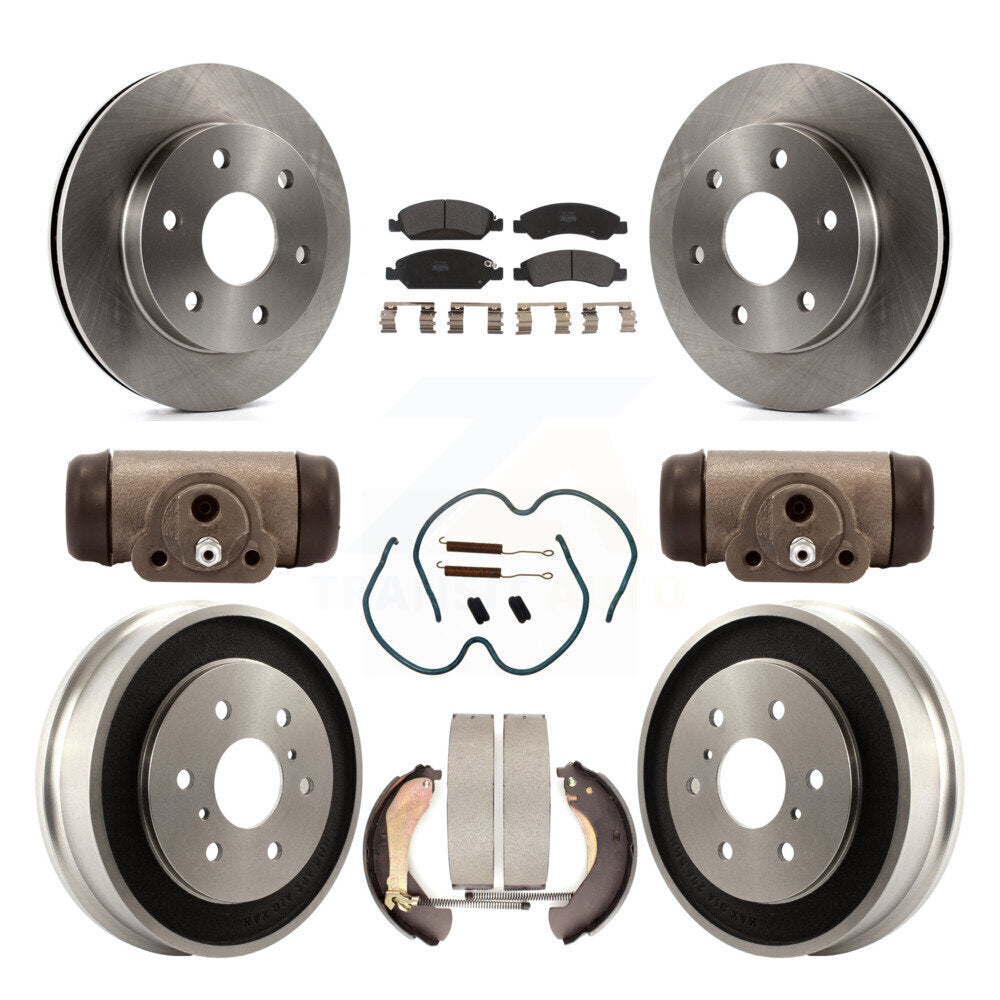 Kit de tambour à plaquettes semi-métalliques, Rotor de frein à disque avant et arrière (9 pièces) pour GMC Sierra 150