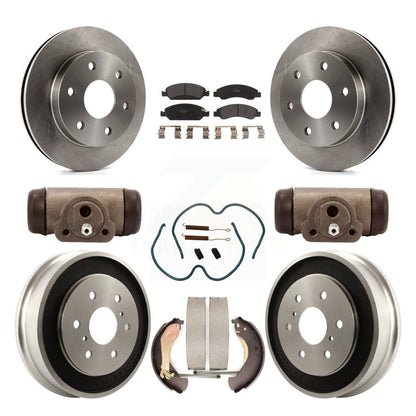 Kit de tambour à plaquettes semi-métalliques, Rotor de frein à disque avant et arrière (9 pièces) pour GMC Sierra 150