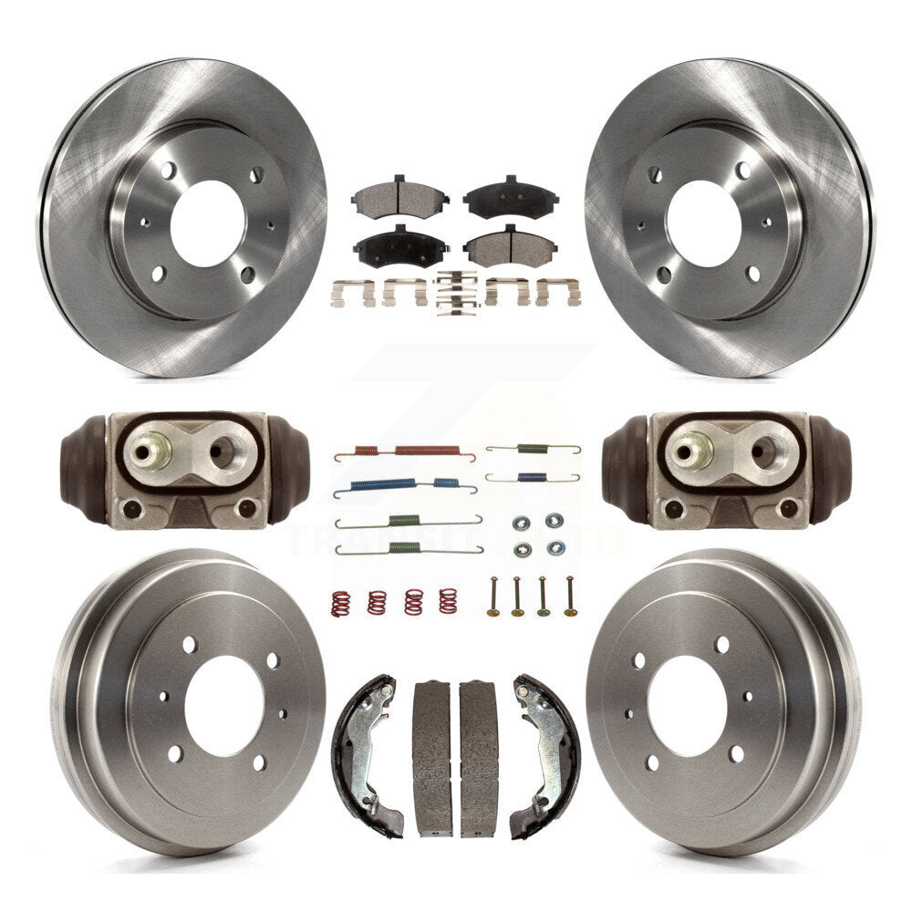Kit de tambour à plaquettes semi-métalliques, Rotor de frein à disque avant et arrière (9 pièces) pour Hyundai Elantr