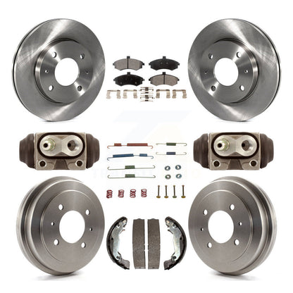 Kit de tambour à plaquettes semi-métalliques, Rotor de frein à disque avant et arrière (9 pièces) pour Hyundai Elantr