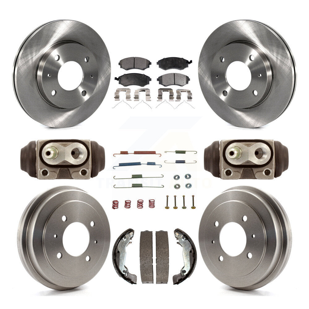 Kit de tambour à plaquettes semi-métalliques, Rotor de frein à disque avant et arrière (9 pièces) pour Hyundai Elantr